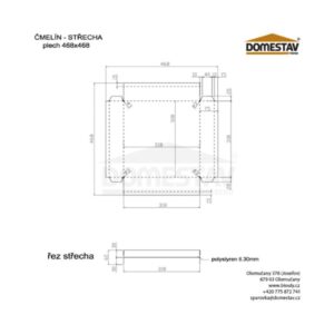Plechová střecha na čmelín zateplená