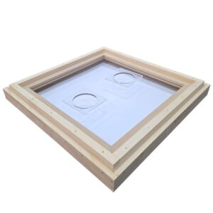 Krmící víko Plexi 2 otvory - 2cm