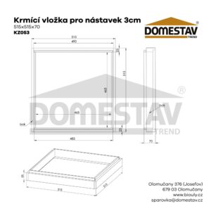 Krmící vložka pro nástavek 39x17;15 - 3cm